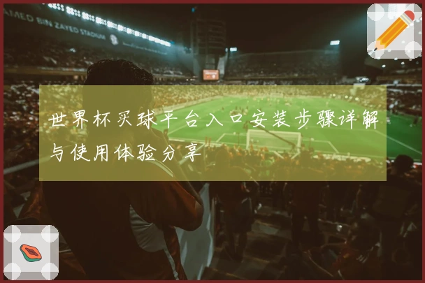世界杯买球平台入口安装步骤详解与使用体验分享